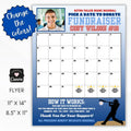 baseball calendar fundraiser template
